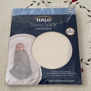 Halo Sleepsack Swaddle TOG 1.5 Newborn 0-3 Months 6-12 Lbs 100% Cotton Cream